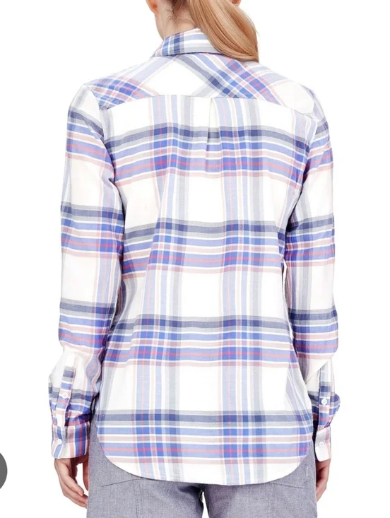 NWT Icebreaker Cool Lite Kahla Long Sleeve Plaid Button Up Wool Lyocell Blend XS - Picture 2 of 16